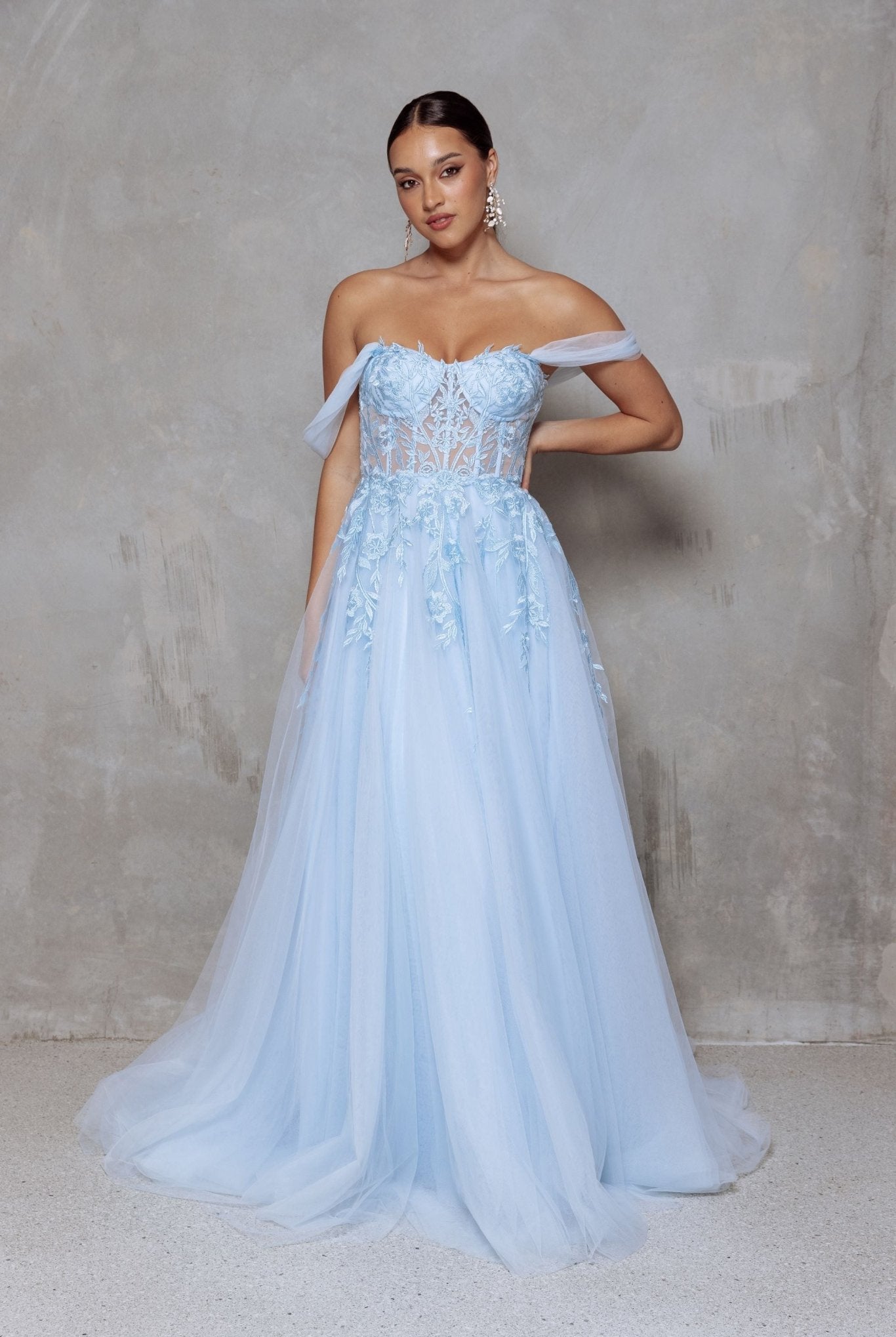 Innes Off The Shoulder Formal Dress by Tania Olsen Designs