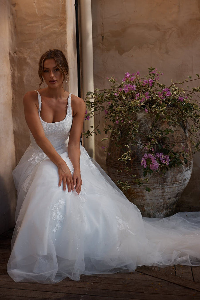 Aurelia Tulle Lace Applique Wedding Dress – TC2343 by Tania Olsen Designs