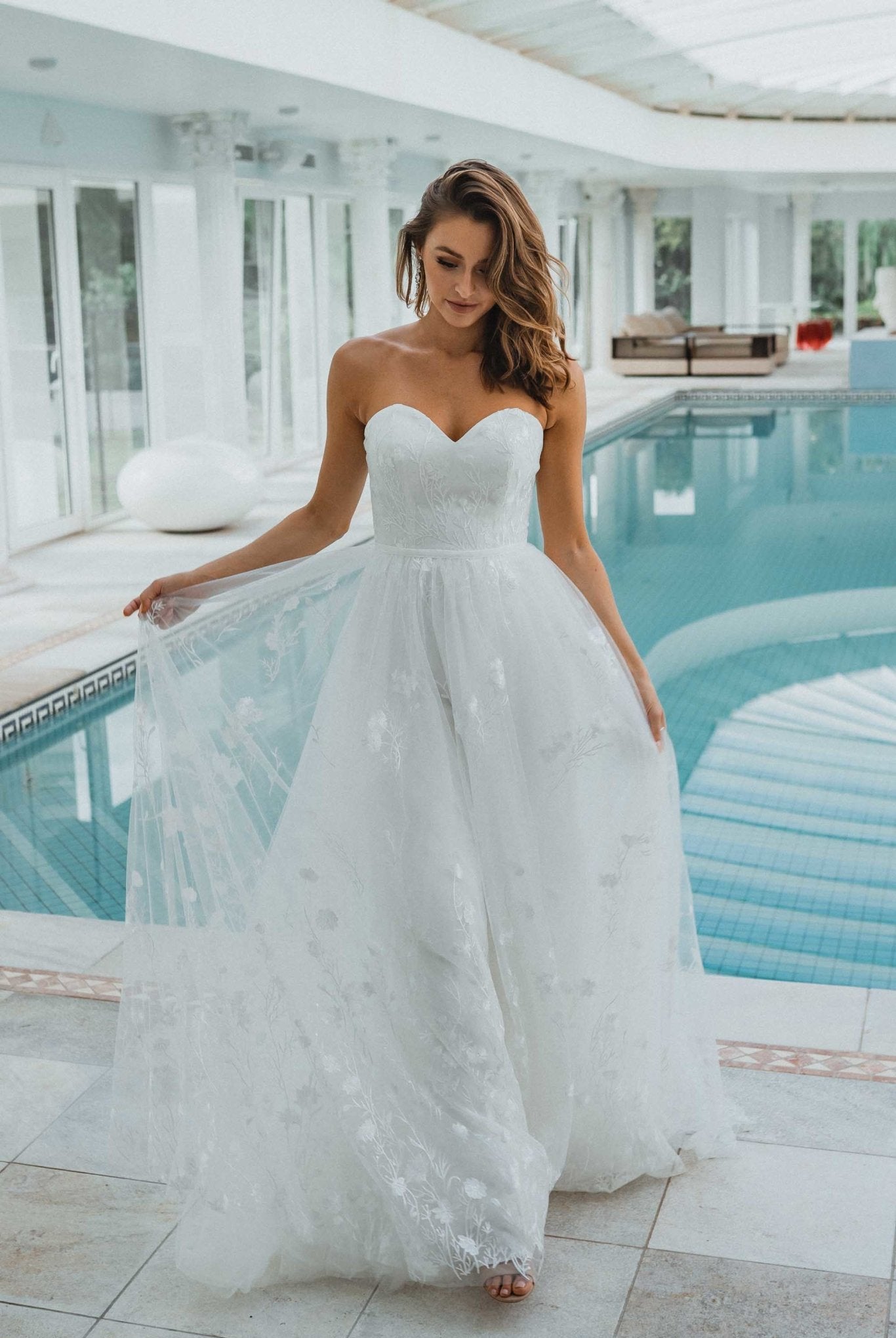 Casablanca Detachable Lace Wedding Skirt – TC369