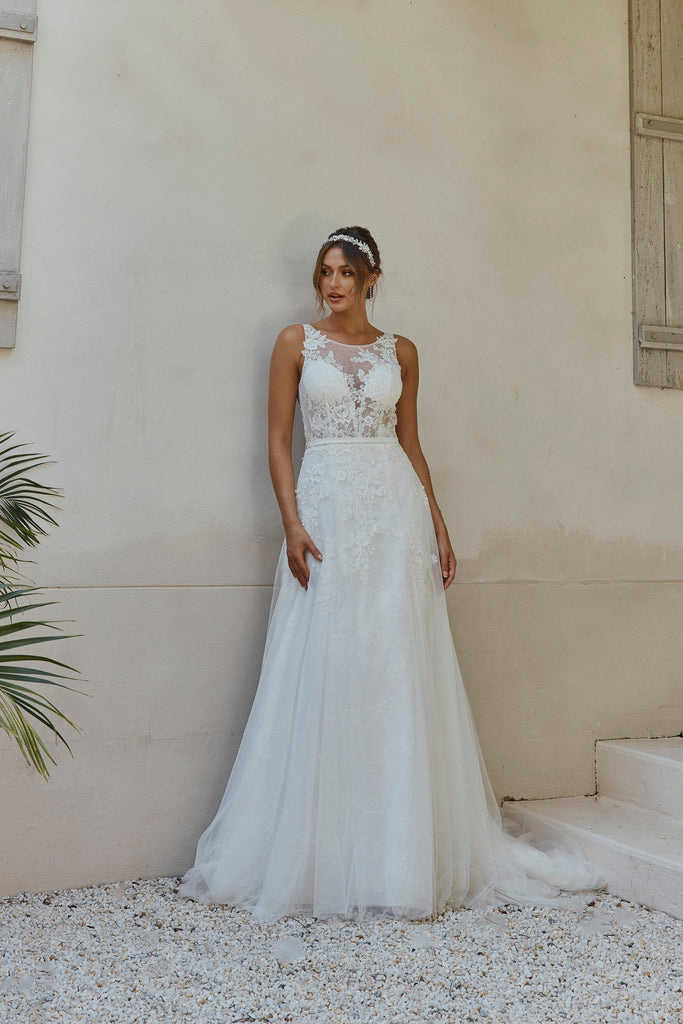 Claudette Lace Tulle Wedding Dress – TC2342 by Tania Olsen Designs