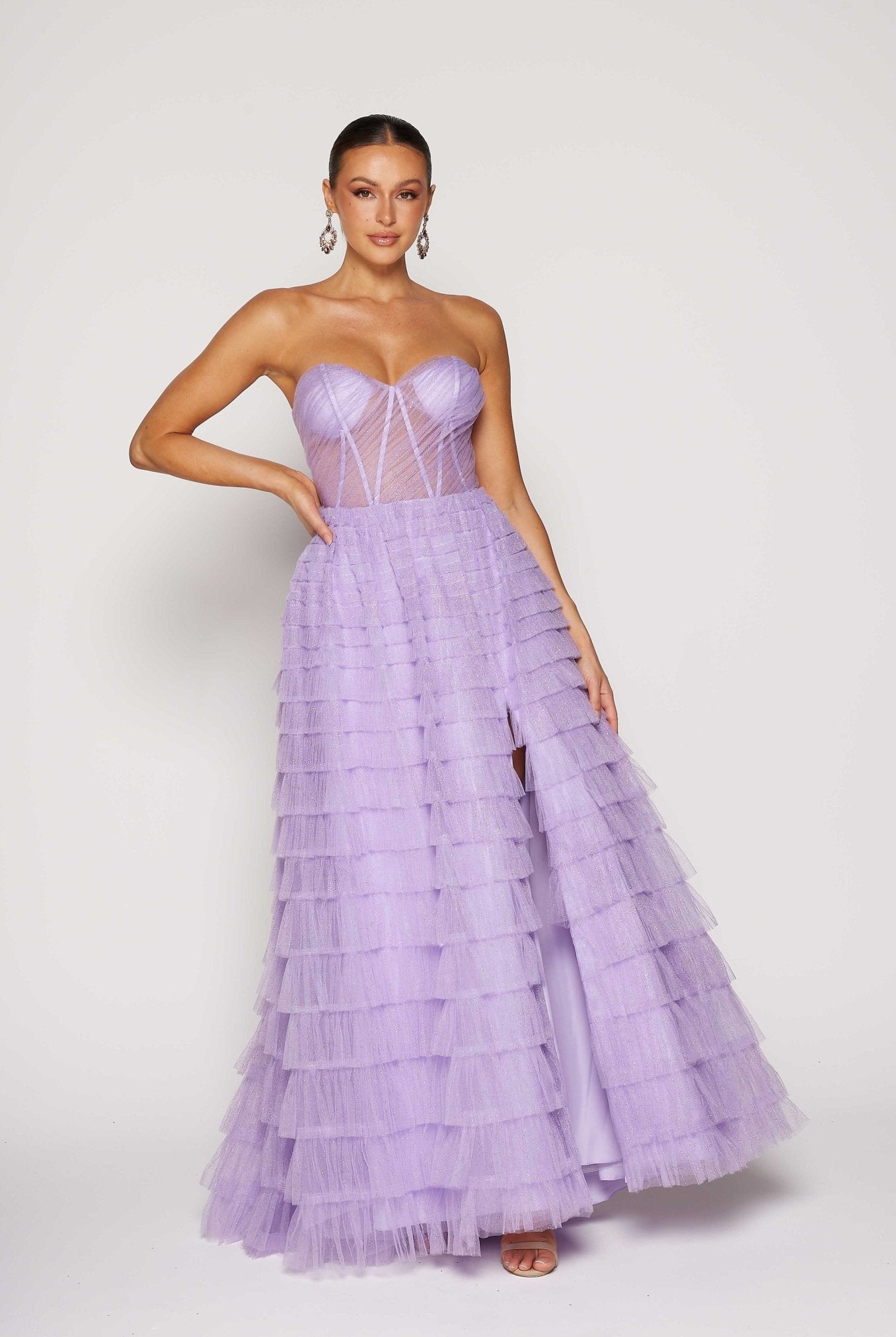Derya Layered Tulle Formal Dress by Tania Olsen Designs