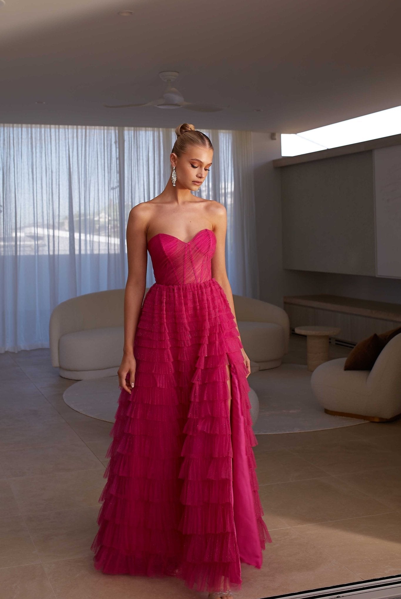 Derya Layered Tulle Formal Dress by Tania Olsen Designs