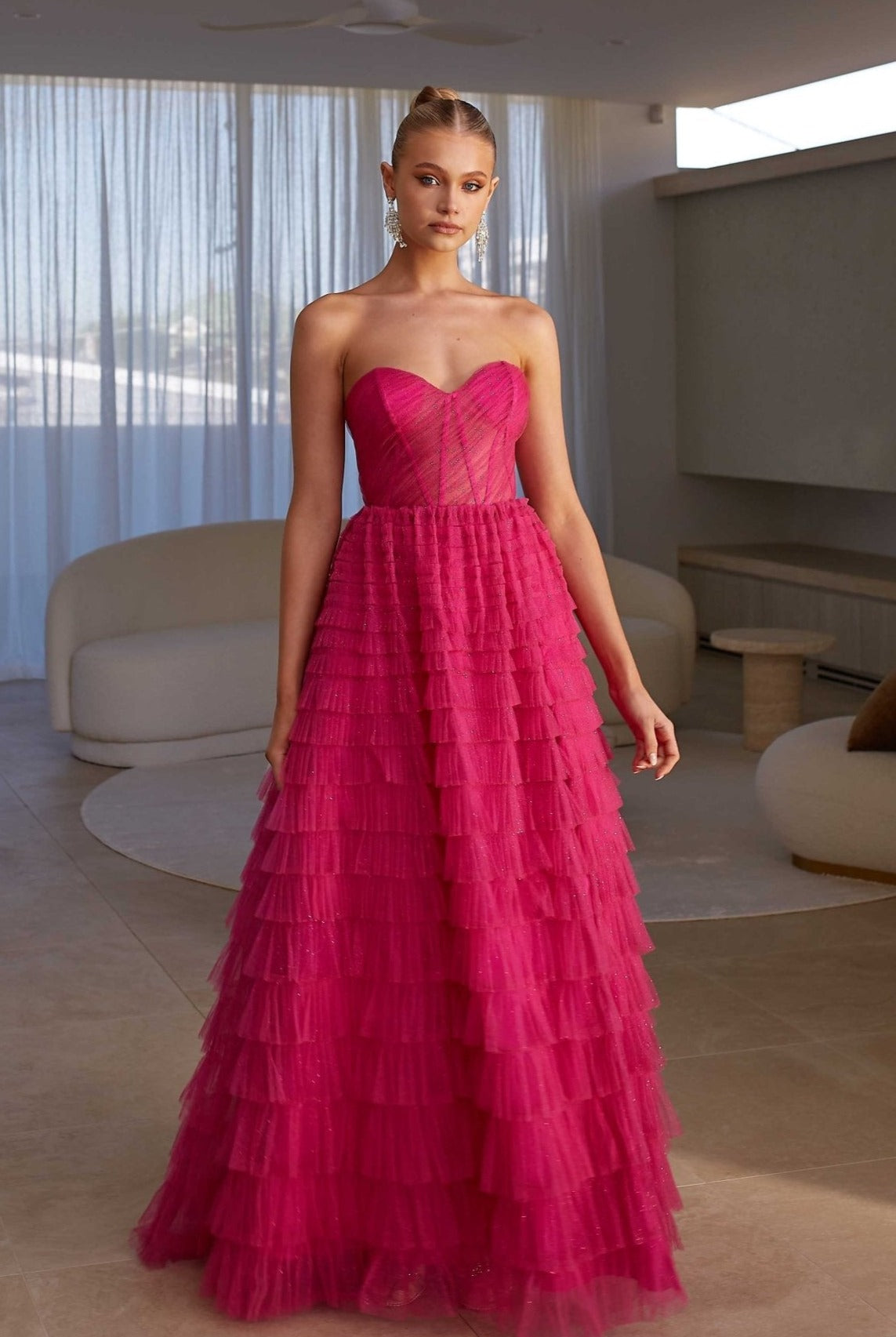 Derya Layered Tulle Formal Dress by Tania Olsen Designs