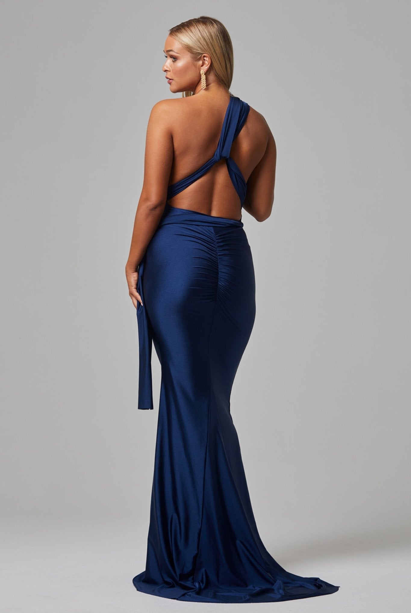 Eternity Fitted Wrap Formal Dress - PO31F