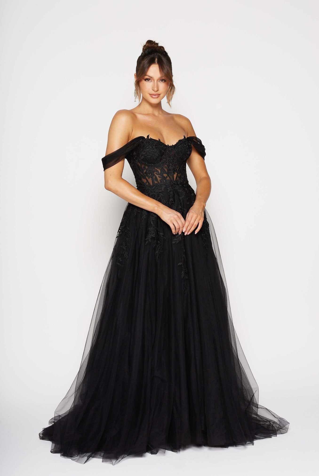 Innes Off The Shoulder Formal Dress by Tania Olsen Designs
