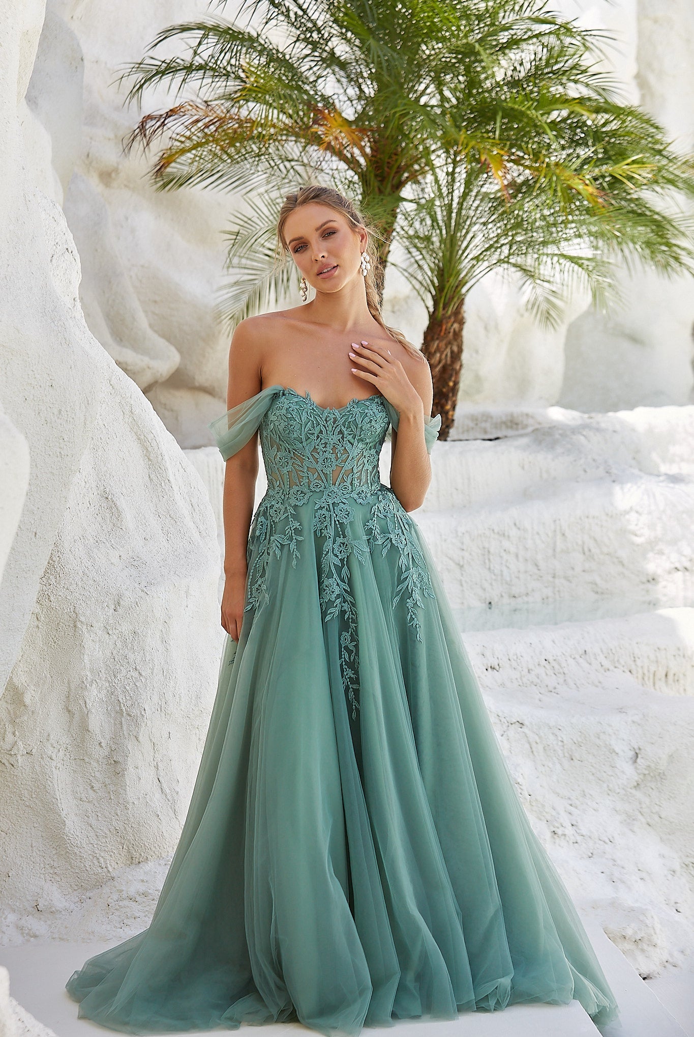 Innes Off The Shoulder Formal Dress by Tania Olsen Designs