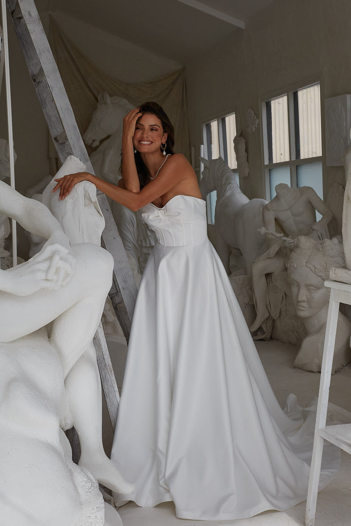 Nixie Strapless A-line Wedding Dress by Tania Olsen Designs