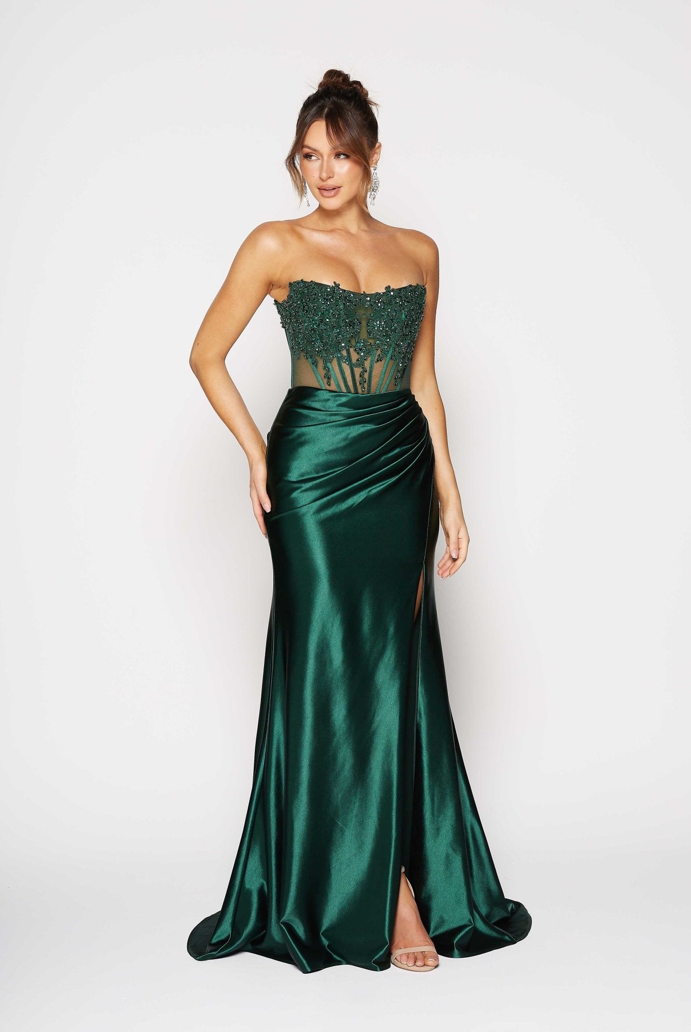 Ondine Strapless Fitted Formal Dress by Tania Olsen Designs