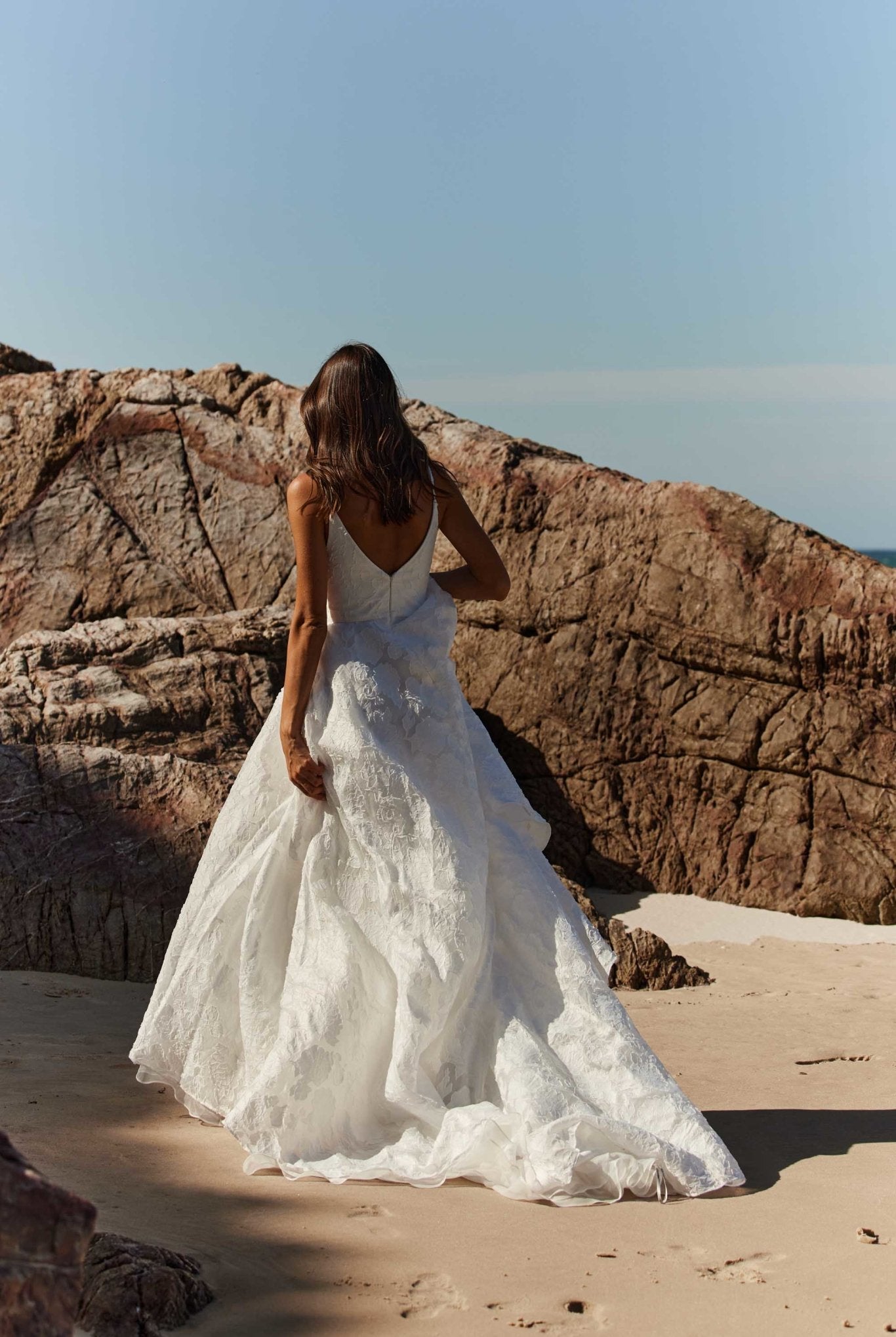 Saffron A-Line Scoop Neck Wedding Dress – TC390