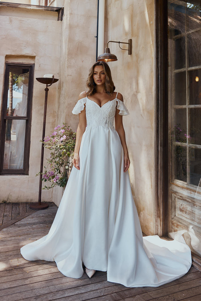 Samantha Flutter Sleeve Wedding Dress – TC2327 by Tania Olsen Designs