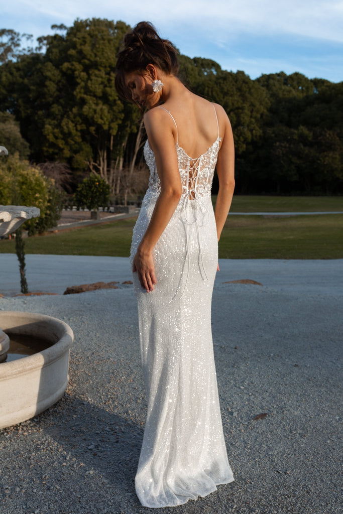 Astrid Lace Boned Bodice Formal Dress - PO970 Sample Sale by Tania Olsen Designs