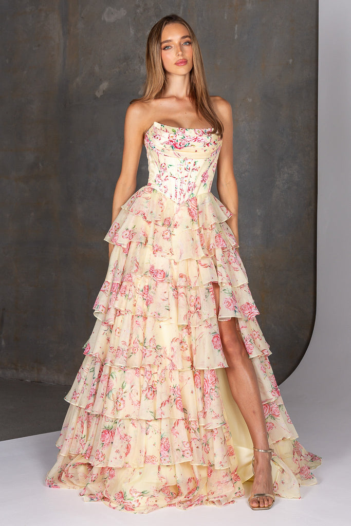 formal prom dresses plus size LaDivine CC2349C Long Glitter Plus Size Formal Prom Dress – The Dress Outlet main image 0