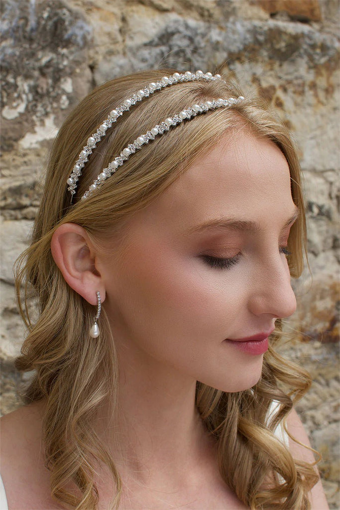 Genevieve - Silver Pearl and Crystal by Windsor Jewellery