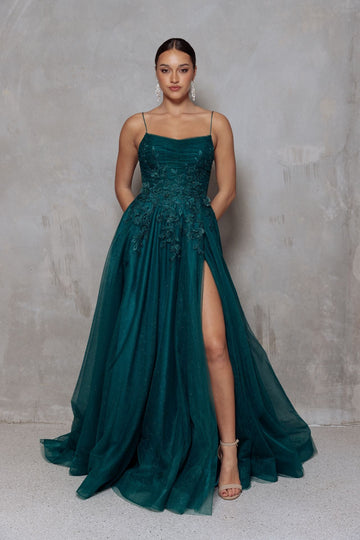 slim fit dress slacks PIPA GREEN DRESS P3010
