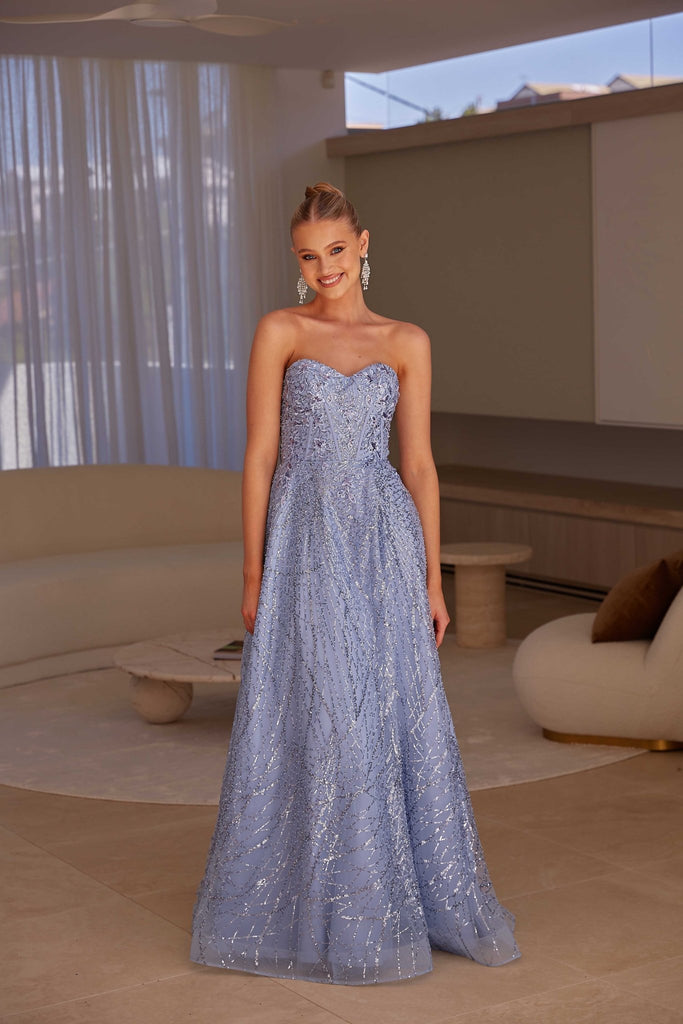 Aarna Beaded A-line Formal Dress by Tania Olsen Designs