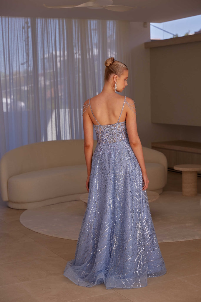 Aarna Beaded A-line Formal Dress by Tania Olsen Designs