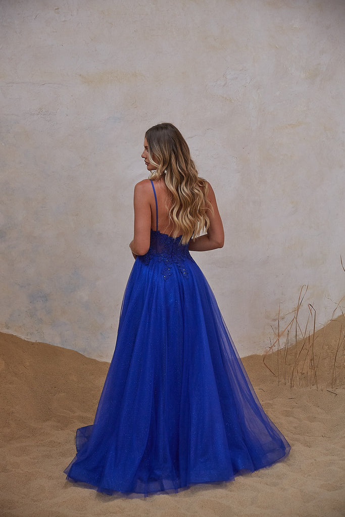 Aqua A-line Formal Dress by Tania Olsen Designs