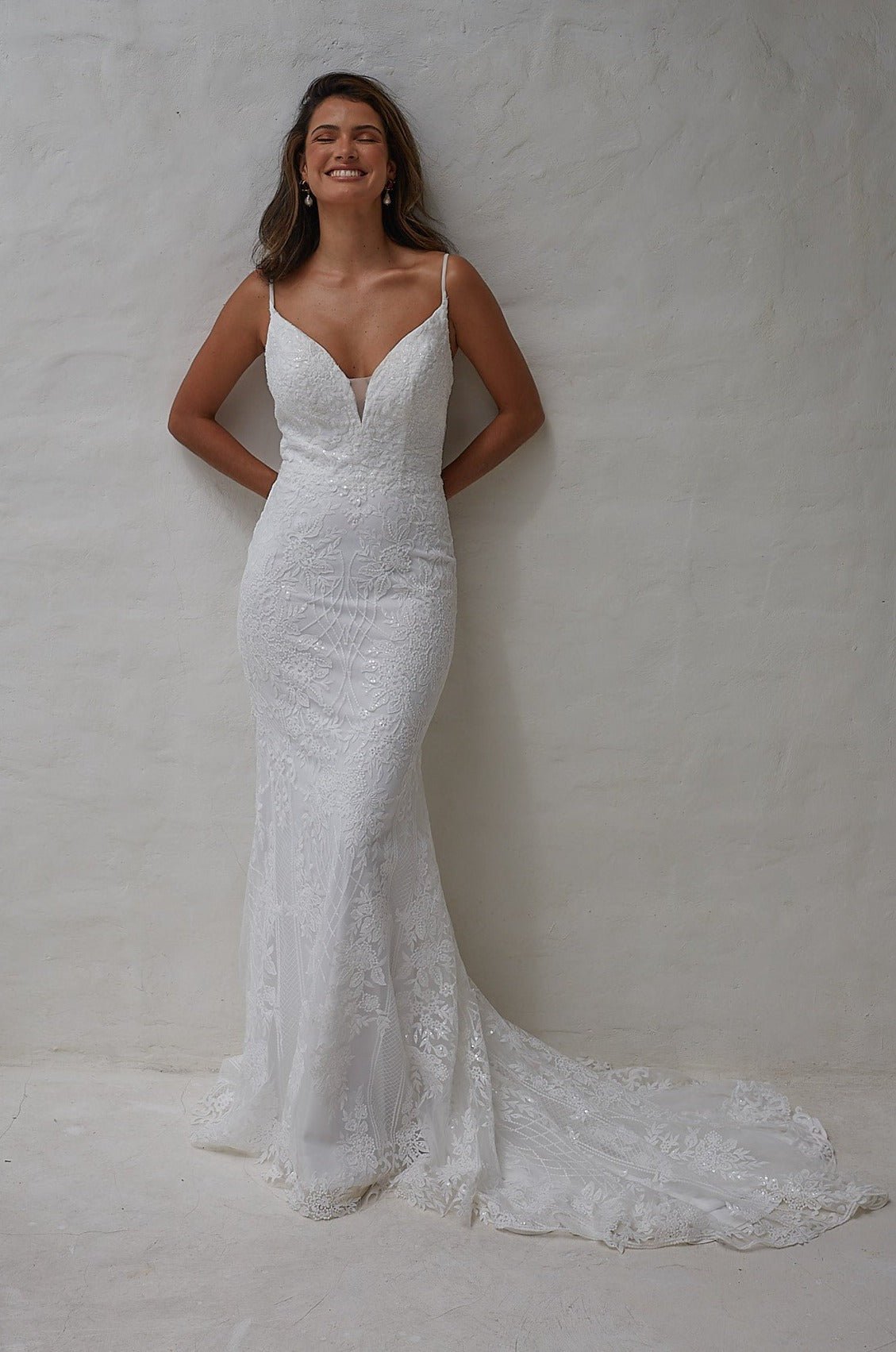 Ariel Fitted Sequin Wedding Dress Sentani Boutique