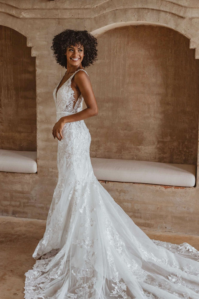 Aspen Fishtail Lace Wedding Dress - TC353