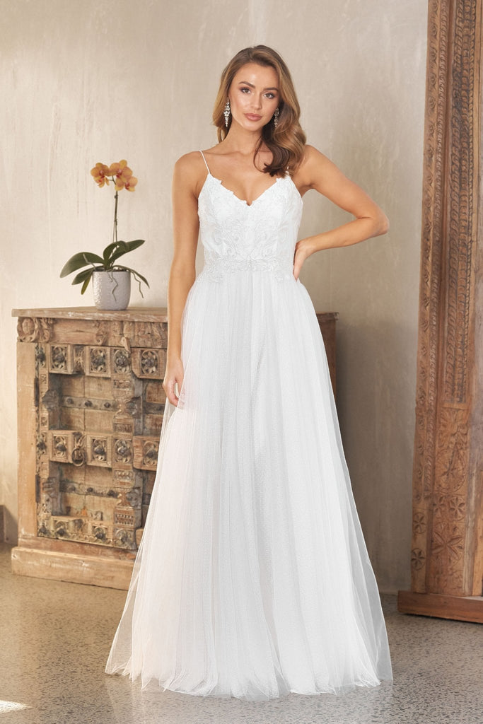 Aubriel A-Line Tulle Wedding Dress - TC235