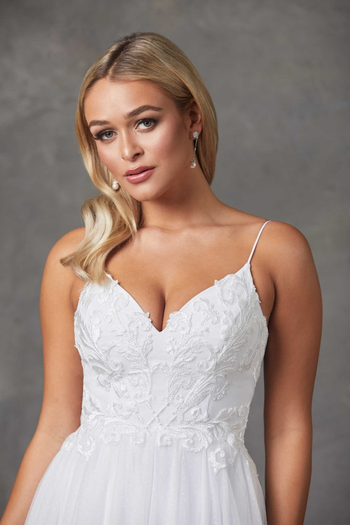 Aubriel A-Line Tulle Wedding Dress - TC235