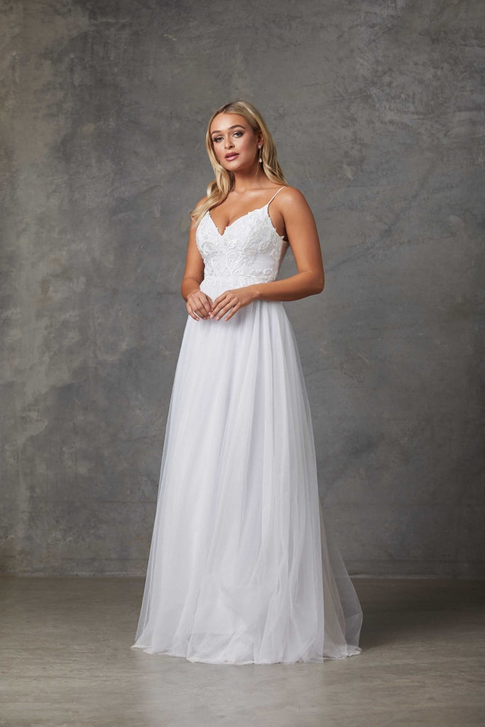 Aubriel A-Line Tulle Wedding Dress - TC235