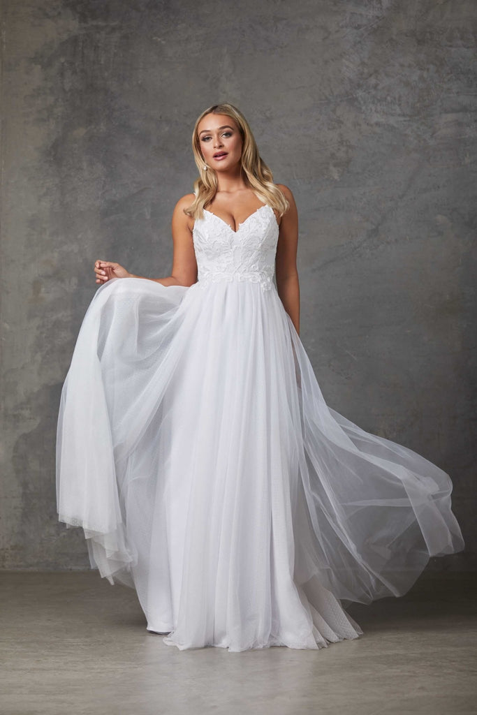 Aubriel A-Line Tulle Wedding Dress - TC235