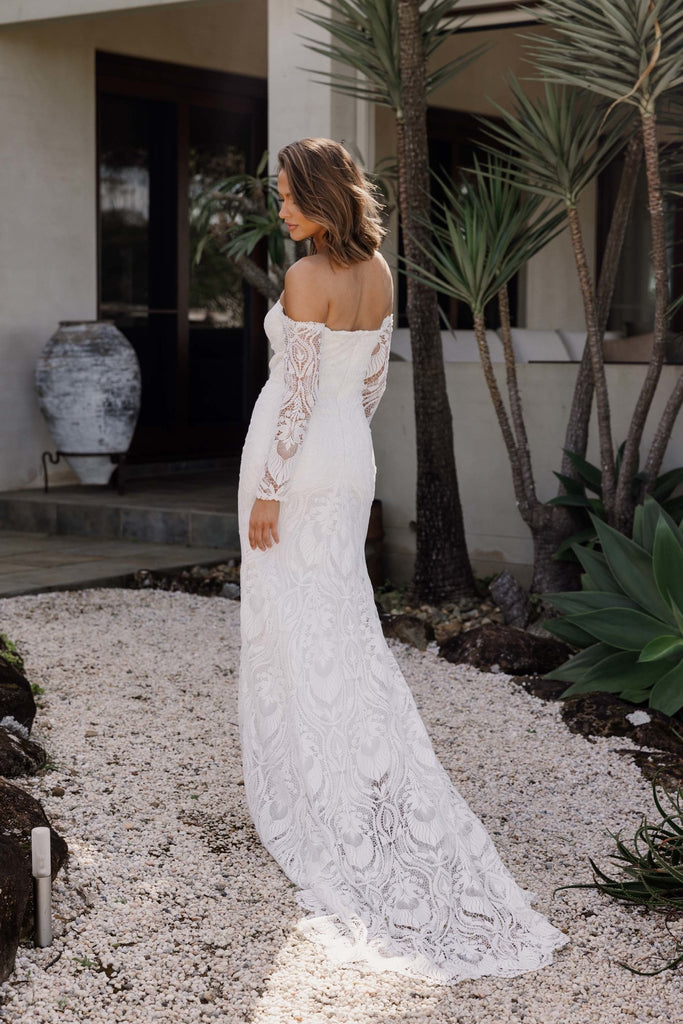 Auralie Lace Long Sleeve Wedding Dress - TC401