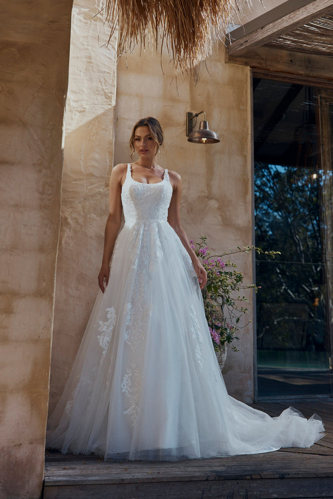 Aurelia Tulle Lace Applique Wedding Dress – TC2343 by Tania Olsen Designs