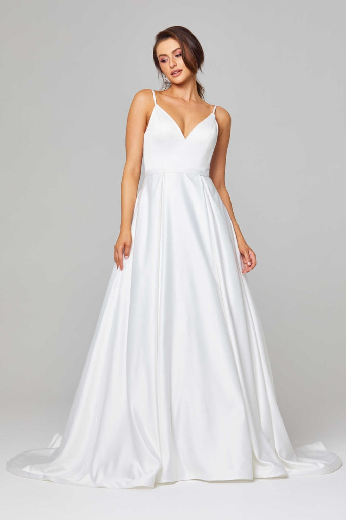 Aurora A-line Satin Wedding Dress – TC304