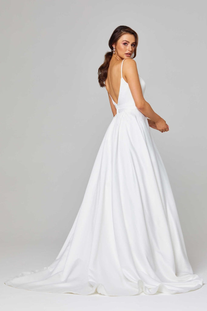 Aurora A-line Satin Wedding Dress – TC304