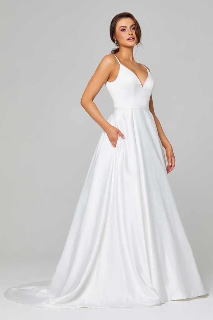 Aurora A-line Satin Wedding Dress – TC304