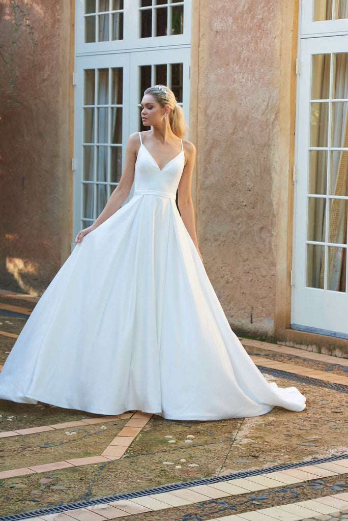 Aurora A-line Satin Wedding Dress – TC304