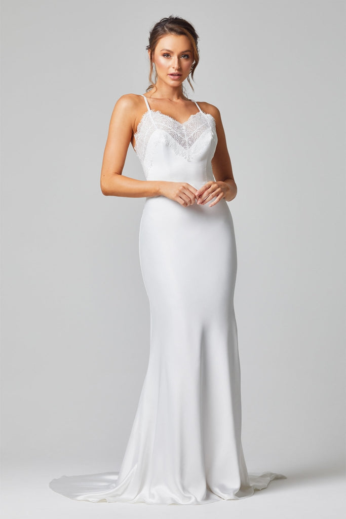 Bailey Bias Cut Evening & Bridal Dress – TO836