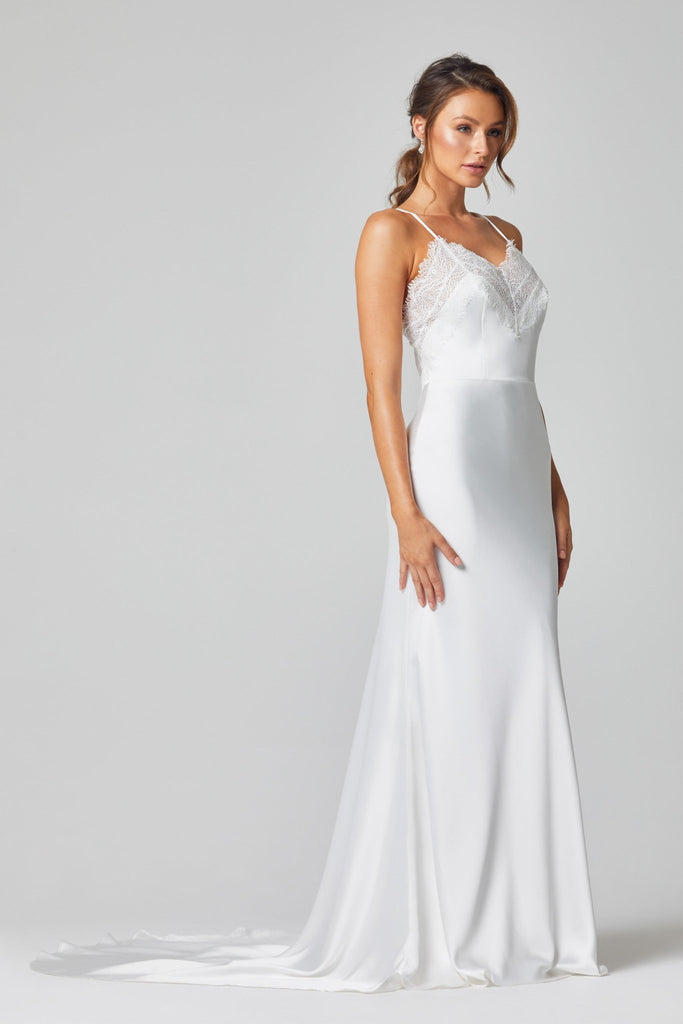 Bailey Bias Cut Evening & Bridal Dress – TO836