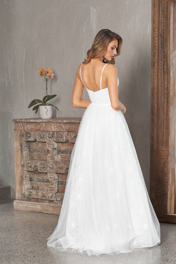 Belle Embroidered Tulle Wedding Dress – TC309