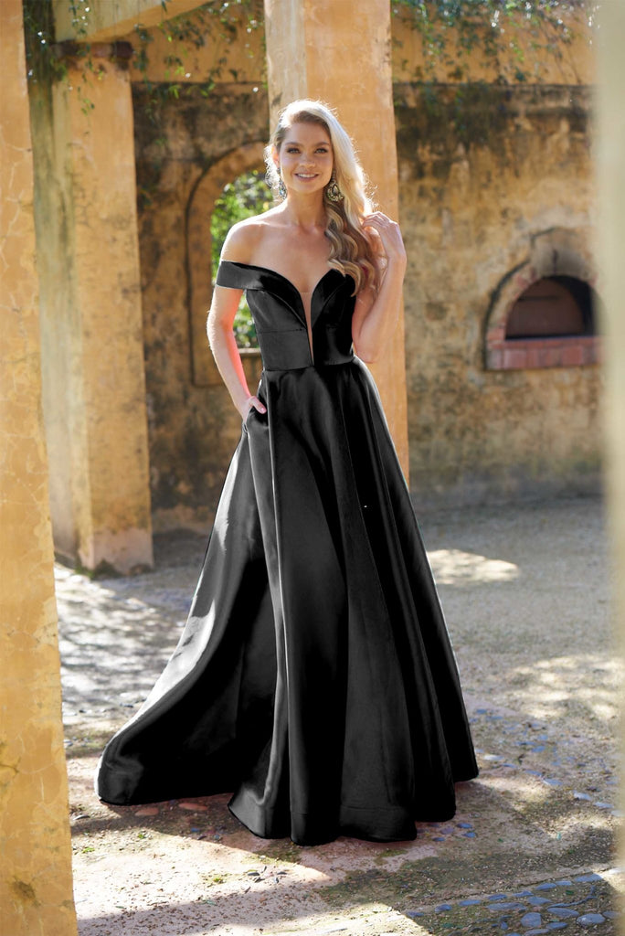 Beth A-Line Formal Dress – PO861 Black