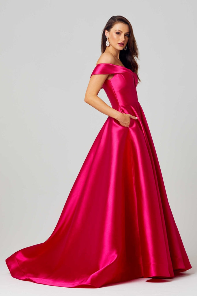 Beth A-Line Formal Dress – PO861 Fuchsia