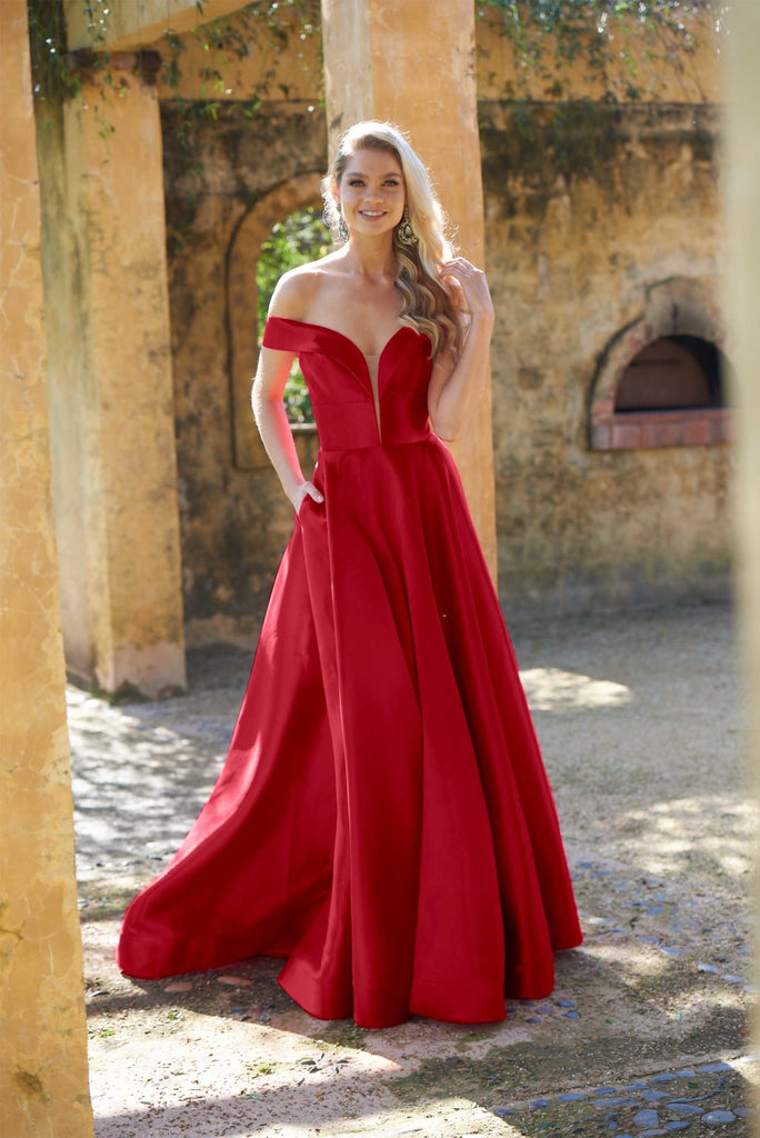 Beth A-Line Formal Dress – PO861 Red