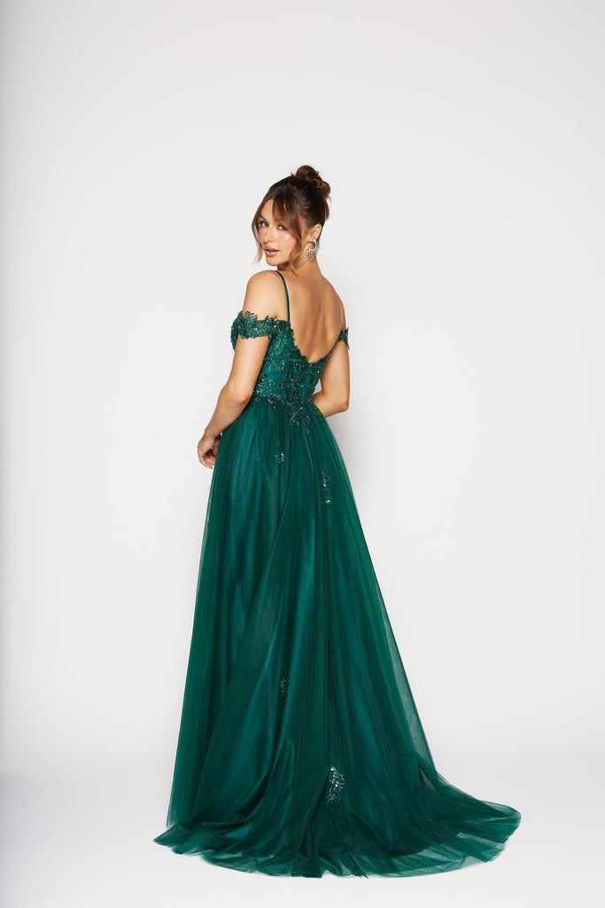Brenna Off-The-Shoulder A-line Formal Dress by Tania Olsen Designs