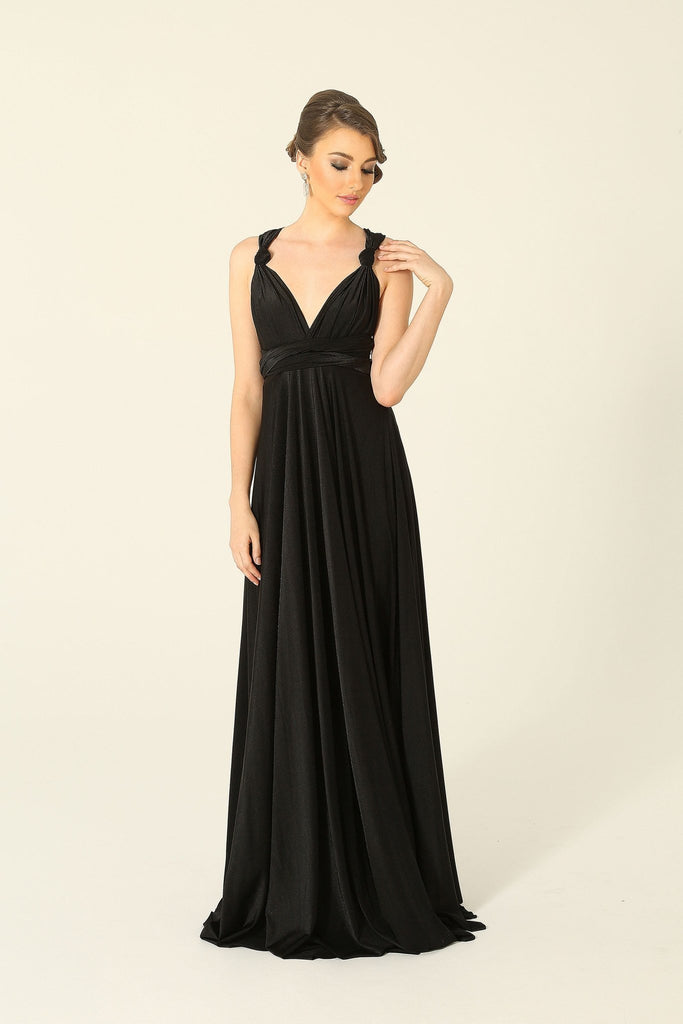 Bridesmaid Multiway Wrap Dress – PO31 Black