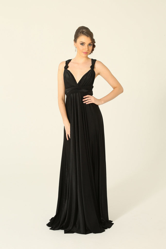 Bridesmaid Multiway Wrap Dress – PO31 Black
