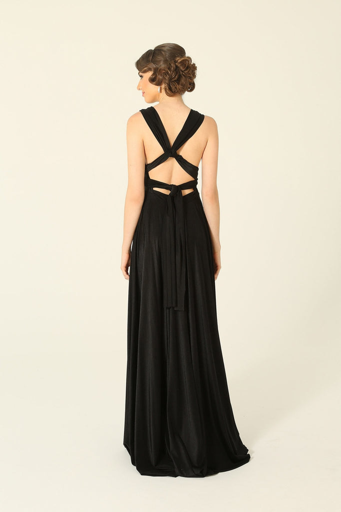 Bridesmaid Multiway Wrap Dress – PO31 Black