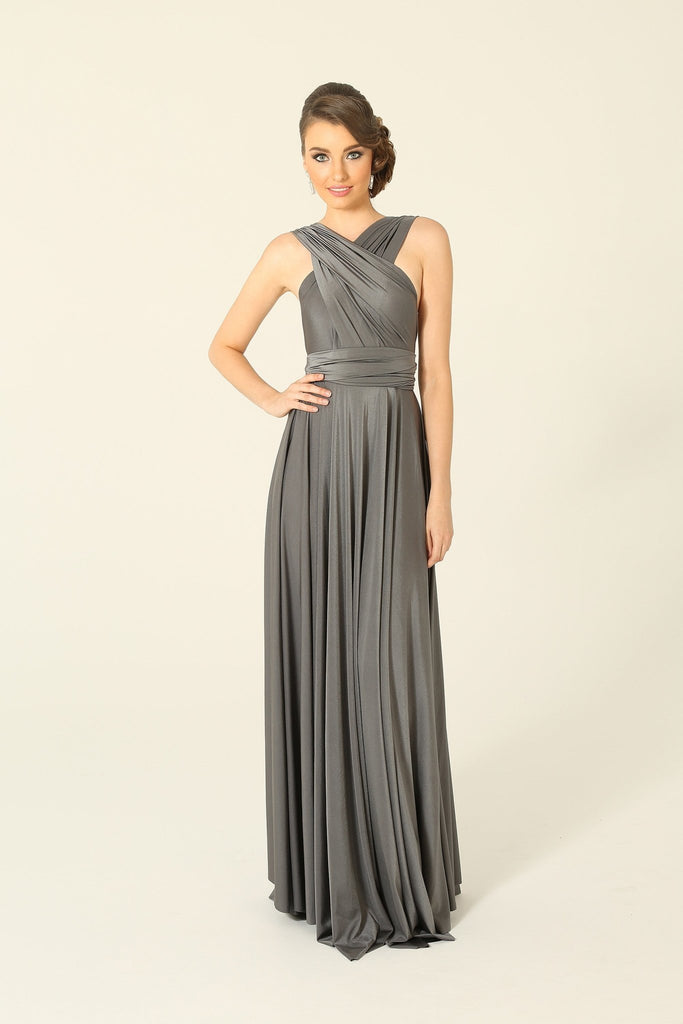 Bridesmaid Multiway Wrap Dress – PO31 Charcoal