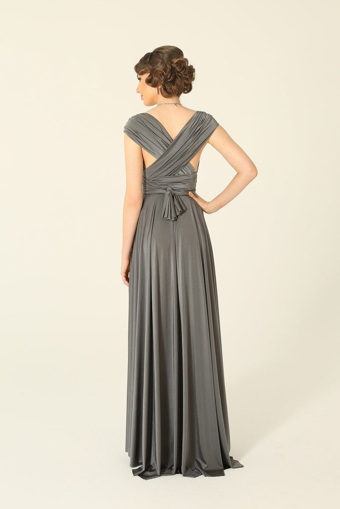 Bridesmaid Multiway Wrap Dress – PO31 Charcoal