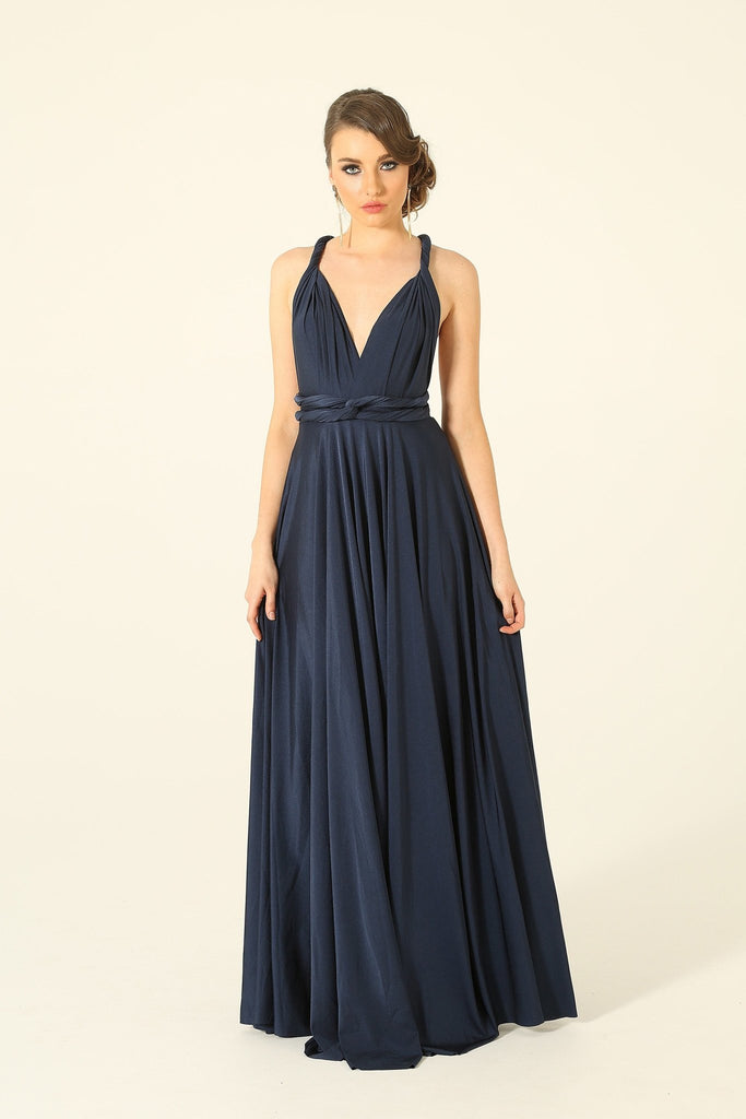 Bridesmaid Multiway Wrap Dress – PO31 Navy