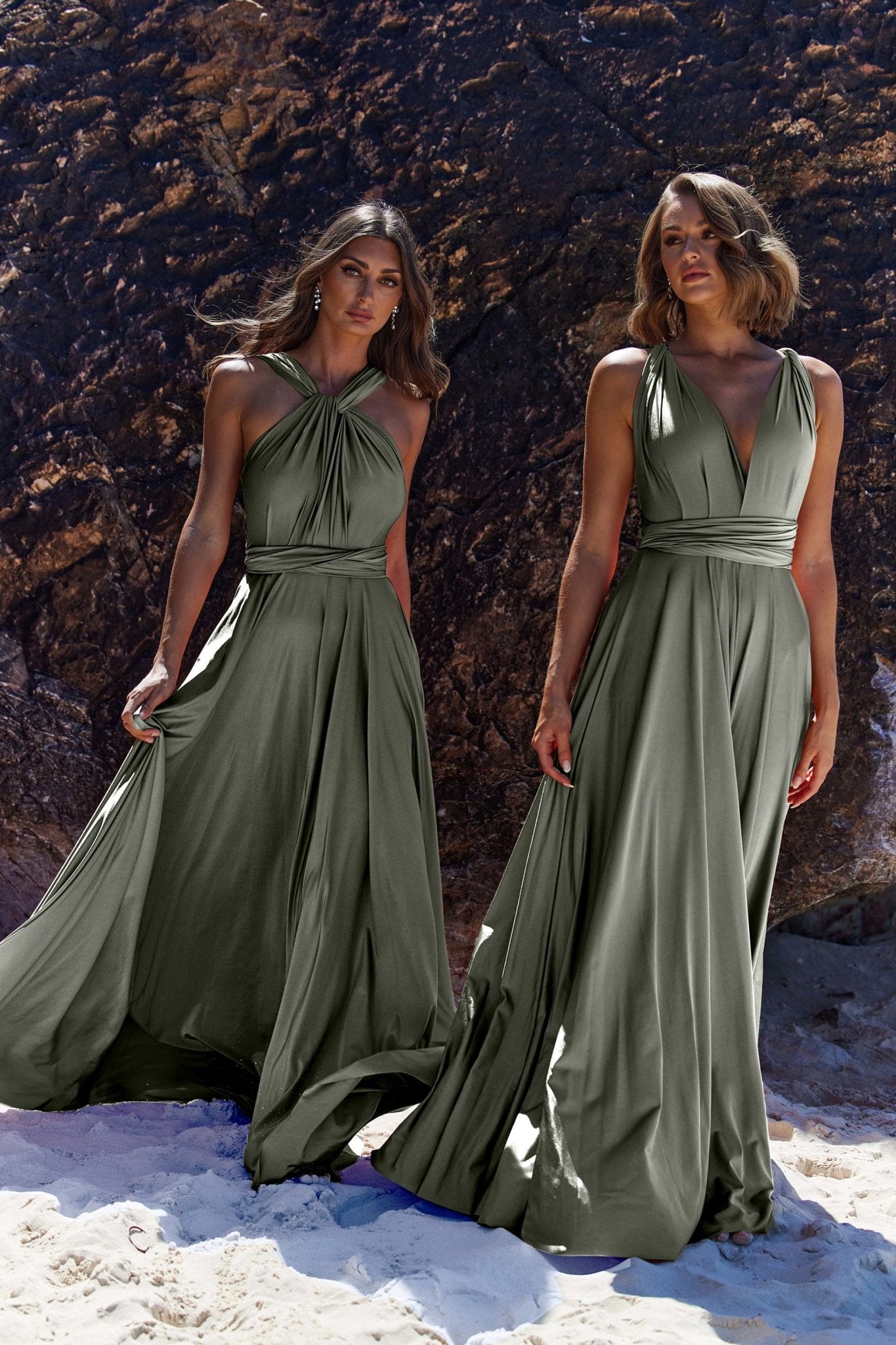 Bridesmaid Multiway Wrap Dress – PO31 Sage | Sentani Boutique