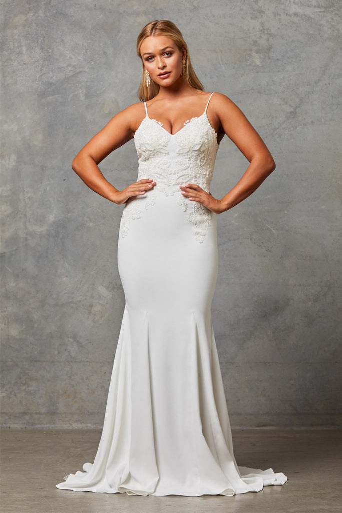 Brylee Fitted Mermaid Wedding Dress – TC246