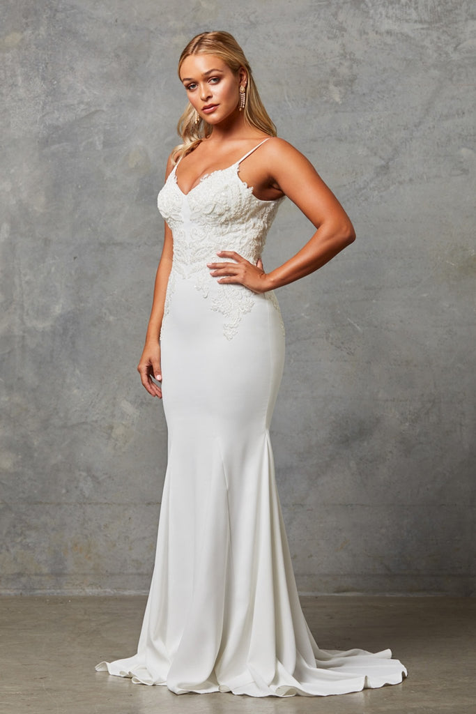 Brylee Fitted Mermaid Wedding Dress – TC246