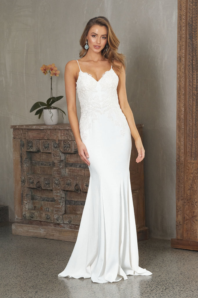 Brylee Fitted Mermaid Wedding Dress – TC246